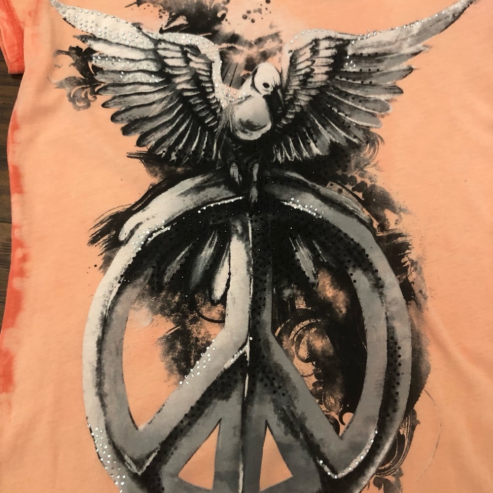 NWOT! Crash and Burn women’s orange short sleeve t-shirt. - Picture 2 of 5